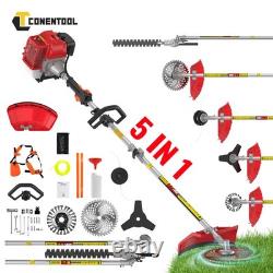 5 in 1 Petrol Garden Tool 52cc Brush Cutter Grass Trimmer Steel Wire Brush Wheel