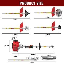 5 in 1 Petrol Garden Tool 52cc Brush Cutter Grass Trimmer Steel Wire Brush Wheel