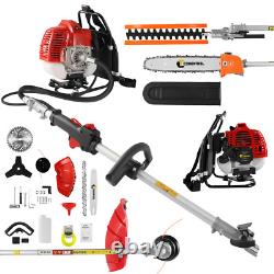 5-in-1 Petrol Strimmer Brushcutter Grass Trimmer Chainsaw Hedge Trimmer Backpack