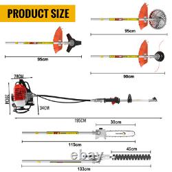 5-in-1 Petrol Strimmer Brushcutter Grass Trimmer Chainsaw Hedge Trimmer Backpack