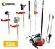 5 In 1 Petrol Strimmer Garden Multi Tool 52cc Hedge Trimmer Chainsaw Brushcutter
