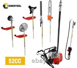 5 in 1 Petrol Strimmer Garden Multi Tool 52cc Hedge Trimmer Chainsaw Brushcutter