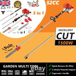 5 in 1 Weed Eater Gas Powered, 52CC Gas Weed Wacker, Brush Cutter Grass Trimmer UK
