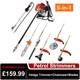 5in1 Petrol Hedge Trimmer Pole Saw 52cc Strimmer Brushcutter Garden Grass Line