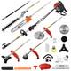 5in1 Petrol Strimmer 52cc Brush Cutter Garden Chain Grass Line Trimmer 2-stroke