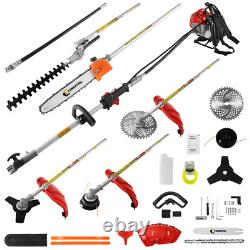 5in1 Petrol Strimmer 52cc Brush Cutter Garden Chain Grass Line Trimmer 2-Stroke