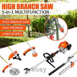 5in 1 52cc Petrol Strimmer Trimmer Multi Function Garden Tool Brush Cutter Grass