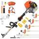 6-in-1 52cc Long Reach Multi Functional Garden Tool Petrol Strimmer Brush Cutter