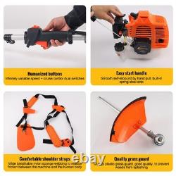 6 in 1 52cc Petrol Grass Strimmer Hedge Trimmer Brush Cutter Garden Multi Tool