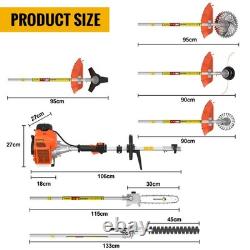 6 in 1 Petrol Brush Cutter Strimmer Grass Trimmer Garden Chainsaw 52CC 2 Stroke