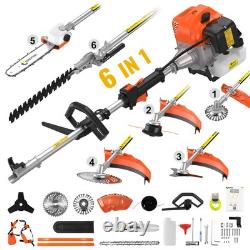 6in1 Petrol Strimmer 52CC 2-Stroke Hedge Trimmer Multi Garden Tool Brush Cutter