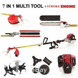 7 in 1 Multi tool Brush cutter 4 stroke GX35 Engine Petrol strimmer Grass