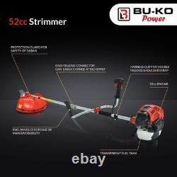 BU-KO 52cc 3in1 Petrol Garden Brushcutter Strimmer Multi Tool with 3T Blade BU-KO 52cc 3in1 Petrol Garden Brushcutter Strimmer Multi Tool with 3T Blade