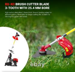BU-KO 52cc Backpack Petrol Strimmer, Brush Cutter 3t Blade, 40t Blade
