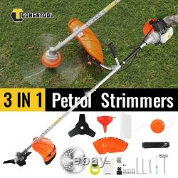 CONENTOOL 3in1 52cc Petrol Brush Cutter Strimmer 2500W Heavy Duty 1.2L Tank 26mm
