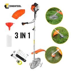 CONENTOOL 52cc 3 in 1 Petrol Brush 2 Stroke Adjustable Cutter Garden Patio Home