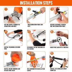 Conentool 2IN1 Petrol Strimmer Grass Trimmer Weed Trimmer 52cc Brush Cutter UK