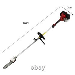 Cordless Hedge Trimmer Long Reach 5 in 1 Multi Tool Petrol Cutter 52cc 1.6KW