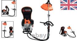 Efficient Gas Powered Backpack Brush Cutter with Padded Shoulder Straps