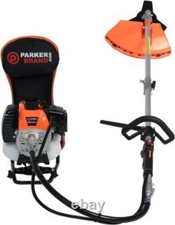 Efficient Gas Powered Backpack Brush Cutter with Padded Shoulder Straps