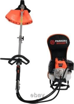 Efficient Gas Powered Backpack Brush Cutter with Padded Shoulder Straps