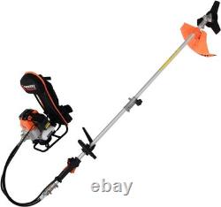 Efficient Gas Powered Backpack Brush Cutter with Padded Shoulder Straps
