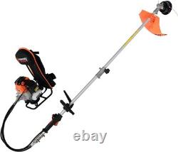 Efficient Gas Powered Backpack Brush Cutter with Padded Shoulder Straps