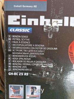 Einhell 2 stroke petrol strimmer with 2 stroke kit, strimmer line & metal blade