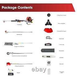 Excel 52cc Petrol 5 in 1 Multi Tool Pole Saw Brush Cutter Engine Oil & Fuel Can