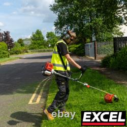 Excel 52cc Petrol Grass Trimmer & Brush Cutter 2-in-1 Multi Garden Tool with Oil