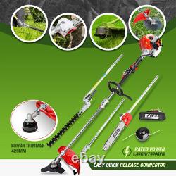 Excel Multi Function Garden Tool 5in1 Petrol Trimmer Brush Cutter Pole Saw Shaft