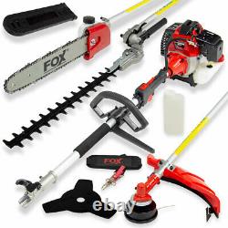 FOX 4 in 1 Garden Multi Tool Hedge Cutter Chainsaw Grass Trimmer & Brush Cutter