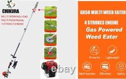 GX35 10 in 1 dual line gas weedwacker garden machine brush cutter string trimmer
