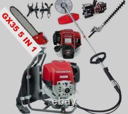 GX35 backpack 5 IN 1 gasoline saw weed wacker 4 strokes brush cutter lawnmower