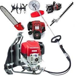 GX35 backpack brush cutter weed eater 4 strokes petrol chain saw + 2 cultivator