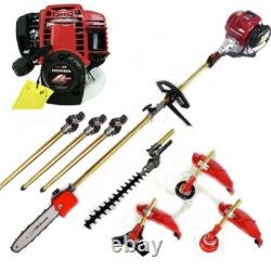 GX35 engine brush cutter hedge trimmer petrol walk behind weed eater +3 poles
