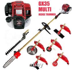 GX35 gas hedge trimmer 7 in 1 brush cutter 4stroke weed eater grass cutting yard