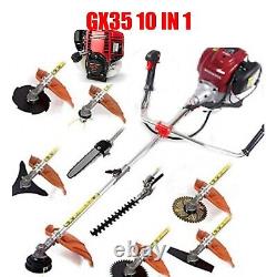 GX35 petrol 10 in 1 Brush cutter 4 strokes telescopic hedge trimmer string blade