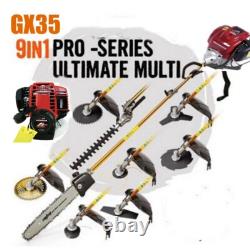 GX35 pole saw 9 in 1 brush cutter 4 strokes weed eater edger pruning saw shear