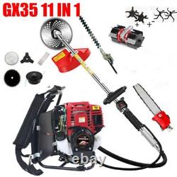 GX35 weed eater multi brush cutter lawn mower 4 stroke pole chain saw +3 tillers