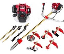 GX50 4-Strokes 7 in 1 +2 extension Brush Cutter Grass Trimmer gas string trimmer