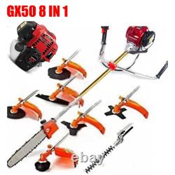 GX50 4 strokes 8 in 1 brush cutter gas trimmer/edger strimmer lawnmower eater