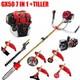 Gx50 Brush Cutter 7 In 1 Hedge Trimmer Straight Shaft String Mower + Cultivator