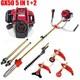 Gx50 Gas Weed Wacker Brush Cutter Weedeaters Cordless 2 Extension Rods Yard Tool