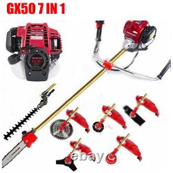 GX50 lawn mower 7 in 1 brush cutter 4 stroke string trimmer lawn equipment saw