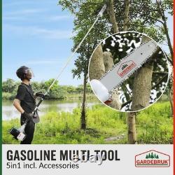 Gardebruk 5 in 1 Petrol Multi Tool Petrol Hedge Trimmer Chainsaw Strimmer Brush