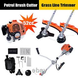 Garden Outdoor Tool 52cc Petrol Grass Strimmer Brushcutter Lawn Trimmer Strapped