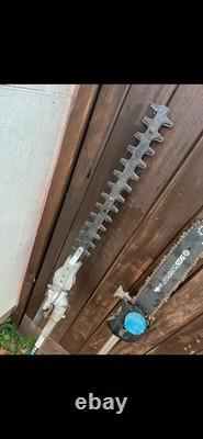 Garden Petrol Tool Set, 2 Machines, Chainsaw Strimmer Hedge Trimmer Brush Cutter