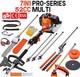 Garden Tools 62cc 7in1 Multitool Chainsaw Brushcutter Hedge Trimmer+2-extns