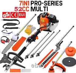 Garden Tools 62cc 7in1 Multitool Chainsaw Brushcutter Hedge Trimmer+2-extns
